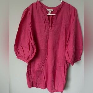 H&M linen blend Pink dress